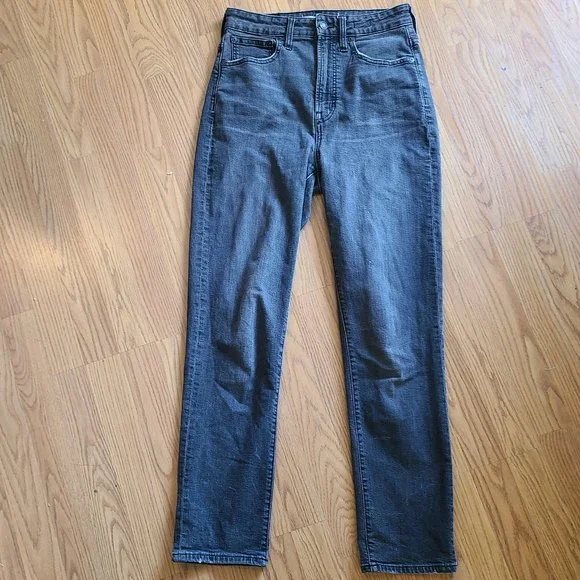 MADEWELL THE CURVY PERFECT VINTAGE JEANS high waist stretch ankle sz 27T - Picture 2 of 7